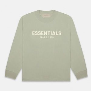Essentials Fear of God long sleeve tee in sea foam